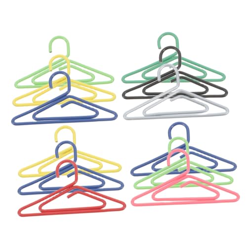 Happyyami 50Stücke Kreative Mini Kleiderbügel Büroklammern Papierhalter aus Metall Lesezeichen Clips für Schule Büro und Zuhause Platzsparend und Funktional von Happyyami