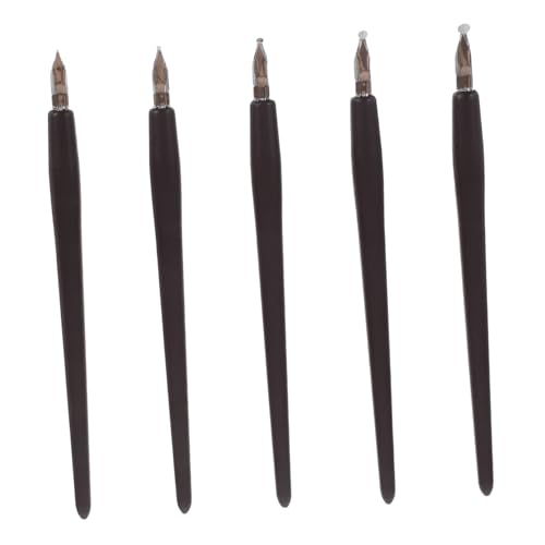Happyyami 5Er Set Stift handgeschnitzte Stempel Füller Kalligraphie-Füllfederhalter Dekoration zeichnen Füllfederhalter zum Zeichnen Holz Dark Brown Happyyami 5Er Set Stift handgeschnitzte Stempel Füller Kalligraphie-Füllfederhalter Dekoration zeichnen Füllfederhalter zum Zeichnen Holz Dark Brown von Happyyami