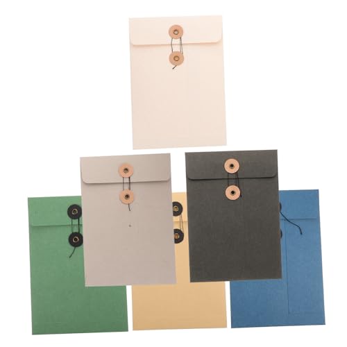 Happyyami 6 Stück String Portfolio Umschlag Dokumententasche Ordner Aktenordner Büro Snap Dateitasche Dokumentenaufbewahrungstaschen Akten Organizer Dokumentenaufbewahrungs von Happyyami