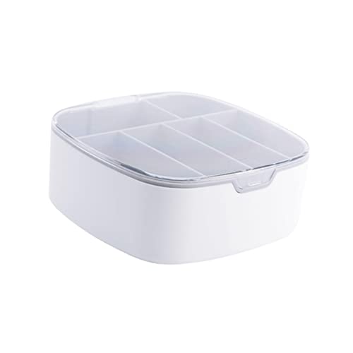 Happyyami 6Gitter Datenkabel Aufbewahrungsbox Mit Fächern Praktischer Kabel Organizer Für Zuhause Büro Transparentes Design Staubschutz Kabelorganisation von Happyyami