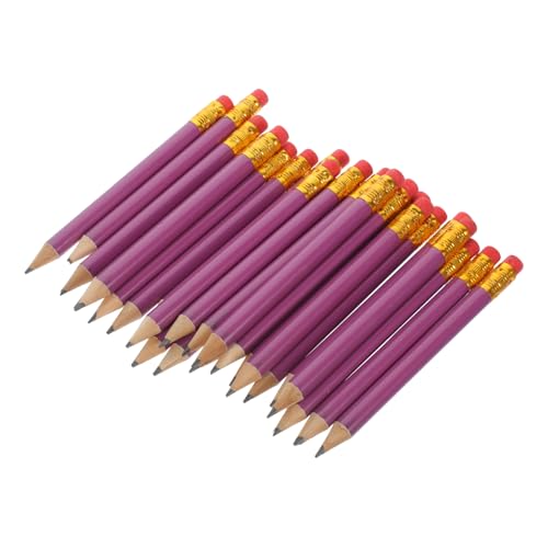 Happyyami 72 Stück kurzer bleistift schreibutensilien schreibkladde Schreibwarenset pastellkreidestifte Studenten erste Bleistifte zeichnen Schüler, die Bleistifte schreiben Holz Violett von Happyyami