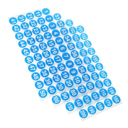 Happyyami 8 Blatt Digitale Aufkleber Anzahl Inventaraufkleber Nummerierte Aufkleber Klebrig Runden Vinyl -zahlenaufkleber Aufkleber Mit Kleinen Nummern Aufklebernummern Zahlen Aufkleben Blue von Happyyami