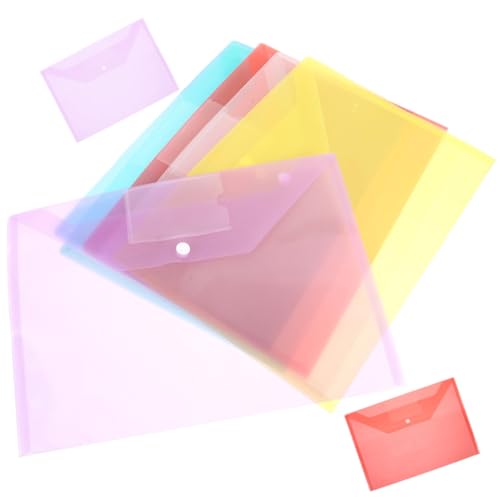 Happyyami 8 Stück Ordner Datei Organizer Dokumententasche Klare Organisation Umschläge Schreibwaren Aufbewahrungstaschen Wiederverwendbare Taschen Dokumente Transparent Büro Wasserdichter von Happyyami