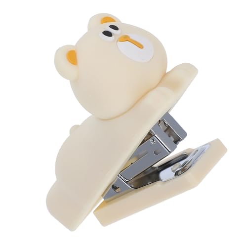 Happyyami Cartoon Hefter Cartoon Form Niedlicher Hefter Tier Hefter Mini Hefter Hefter Für Den Schreibtisch Für Das Klassenzimmer Desktop Hefter Handhefter Kieselgel Weiß von Happyyami
