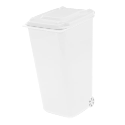 Happyyami Desktop -Speicherbox Mini-Schreibtisch-Abfalleimer Behälter Kleine Mülldosen Büro Organisatoren mit kleiner Mülleimer Abfalleimer am Bett Miniatur-Mülleimer pp Weiß von Happyyami