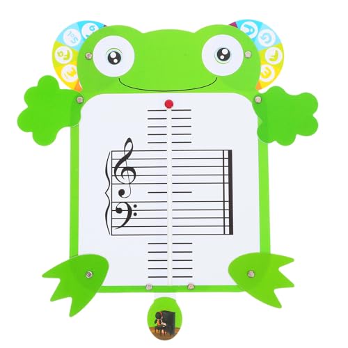 Happyyami Lehrmittel des Personals Notentafel für Musik Notationstafel für Mitarbeiter Hilfe zur Notenschrift Lernhilfe für Musiknotation musikalische Lernhilfe Plastik Green von Happyyami