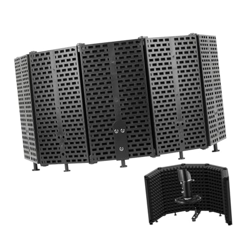 Happyyami Mikrofon-Schallschutz faltbarer Mikrofonschutz Isolationsschild Mikrofonschild Musikstudio-Ausrüstung Mikrofon-Isolationsschutz für Studioaufnahmen Abs Black Happyyami Mikrofon-Schallschutz faltbarer Mikrofonschutz Isolationsschild Mikrofonschild Musikstudio-Ausrüstung Mikrofon-Isolationsschutz für Studioaufnahmen Abs Black von Happyyami