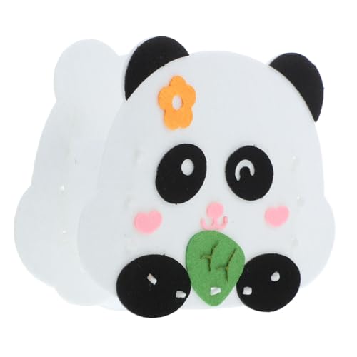 Happyyami Panda-Stifthalter digitale Stickpatches Panda-Applikation Hai-Federmäppchen Patches zum Aufbügeln von Tieren Bleistiftbeutel-Ästhetik Haifischmäppchen gefühlt Weiß von Happyyami