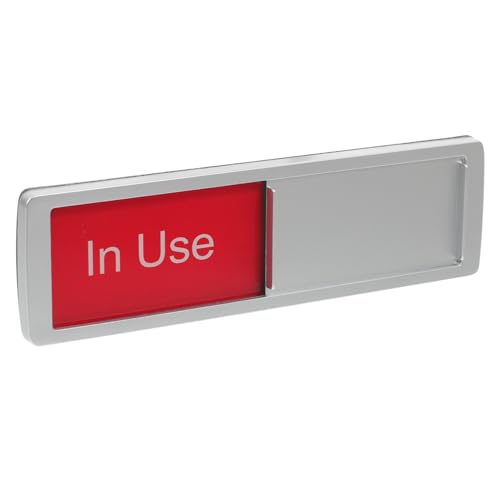 Happyyami Statuszeichen Tür Privatsphäre Abziehbilder Vinyl Badezimmer Wandkleher schild für badezimmer zu hause Bad besetzt Zeichen Hängeschild für Badezimmer Abs Silver von Happyyami