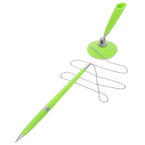 Happyyami Stift unterschreiben Schalter Vielseitig Schwarz Schreibwaren für büromaterial kugelschreiber Geschäfts Stift Schreibstift mit Ständer Unterschriftenstift des Hotels Plastik Green von Happyyami