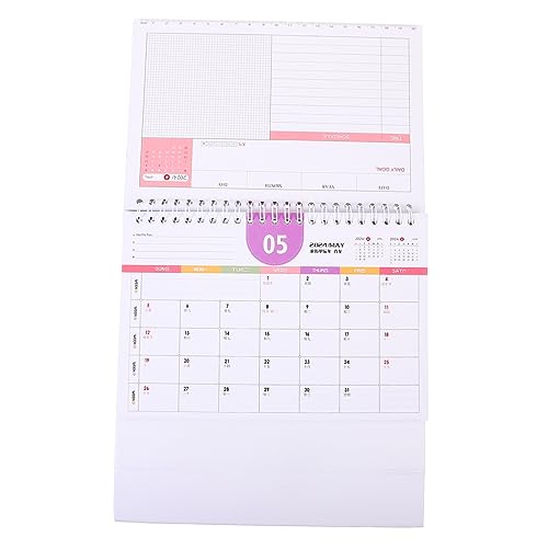 Happyyami Tischkalender Dekorativer Standkalender für Büro Zuhause Spiralbindung Design zur Planung von Terminen Geburtstagen Erinnerungen für Schreibtisch Happyyami Tischkalender Dekorativer Standkalender für Büro Zuhause Spiralbindung Design zur Planung von Terminen Geburtstagen Erinnerungen für Schreibtisch von Happyyami