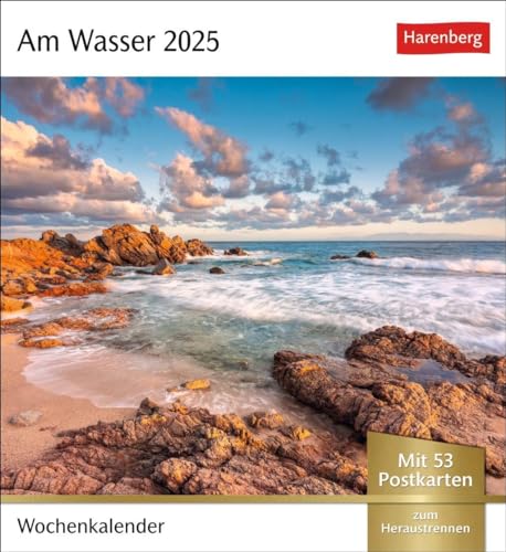 Am Wasser Postkartenkalender 2025 - Wochenkalender mit 53 Postkarten: Kalender im Postkarten-Format zum Aufstellen. 53 Postkarten mit stimmungsvollen ... Naturaufnahmen - zum Sammeln oder Verschicken von Harenberg