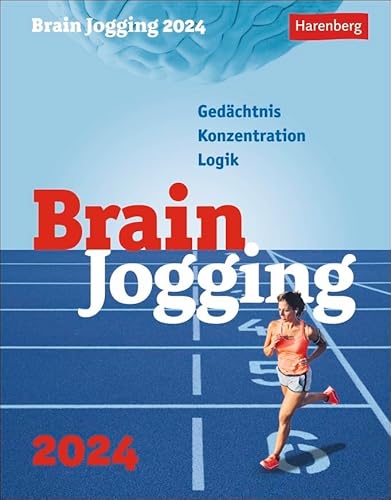 Brain Jogging - Kalender 2024 - Harenberg-Verlag - Wissenkalender - Tagesabreißkalender mit täglichen Rätseln - 12,5 cm x 16 cm von Harenberg