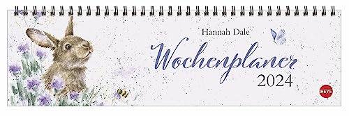 Hannah Dale Wochenquerplaner - Kalender 2024 - Heye-Verlag - Tischkalender quer mit Schulferien - 32,5 cm x 9,3 cm von Harenberg