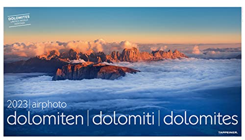 Harenberg Dolomiten - Luftbild-Kalender 2023 - Athesia Tappeiner-Verlag - Fotokalender im Panoramaformat - Wandkalender mit spektakulären Aufnahmen - 70 cm x 40 cm, multicolor von Harenberg