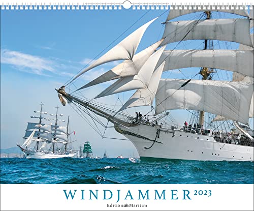 Harenberg Windjammer - Kalender 2023 - Delius-Klasing-Verlag - Edition Maritim - Fotokalender - Wandkalender mit atemberaubenden Aufnahmen von Segelschiffen - 56 cm x 45,5 cm von Harenberg