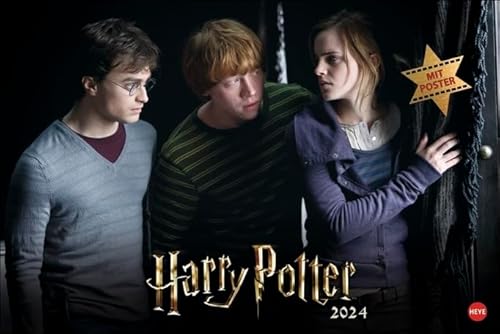 Harry Potter - Broschurkalender XL 2024 - Heye-Verlag - Wandkalender mit Poster - 45 cm x 30 cm (offen 45 cm x 60 cm) von Harenberg