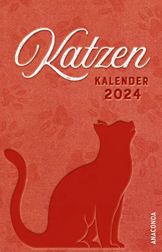 Katzen - Taschenkalender 2024 - Mit zahlreichen Schwarz-Weiß-Illustrationen und viel Platz zum Eintragen - Anaconda-Verlag - 1 Woche 2 Seiten - 9 cm x 14 cm von Harenberg