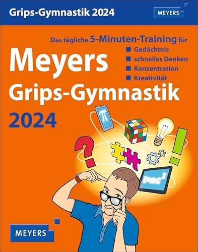 Meyers Grips-Gymnastik - Kalender 2024 - Harenberg-Verlag - Wissenkalender - Tagesabreißkalender mit Training für die grauen Zellen - 11 cm x 14 cm von Harenberg