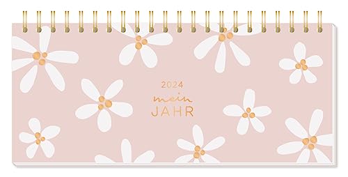 Premium-Wochenplaner - Mein Jahr - Kalender 2024 - Grafik-Werkstatt-Verlag - Tischkalender mit Platz für Eintragungen und Stickerbogen - 29 cm x 12,5 cm von Harenberg
