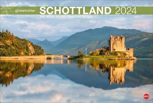 Schottland Globetrotter - Kalender 2024 - Von wilden Küsten, Seen und Bergen - Heye-Verlag - Wandkalender mit fantastischen Fotos - 58 cm x 39 cm von Harenberg