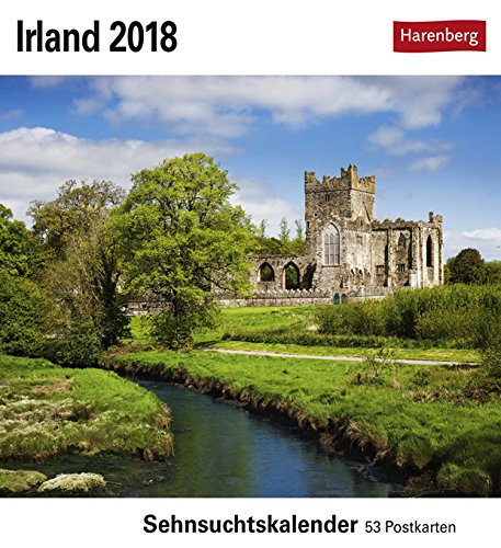 Sehnsuchtskalender Irland - Kalender 2018 - Harenberg-Verlag - Postkartenkalender mit 53 heraustrennbaren Postkarten - 16 cm x 17,5 cm von Harenberg