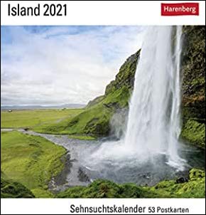 Sehnsuchtskalender Island - Kalender 2021 - Harenberg-Verlag - Postkartenkalender mit 53 heraustrennbaren Postkarten - 15,8 cm x 18 cm von Harenberg