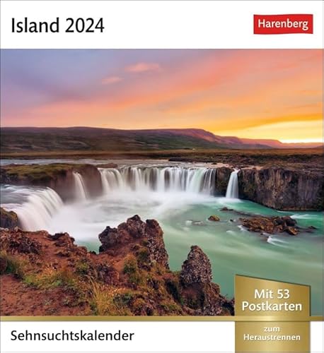 Sehnsuchtskalender Island - Kalender 2024 - Harenberg-Verlag - Postkartenkalender mit 53 heraustrennbaren Postkarten - 16 cm x 17,5 cm Sehnsuchtskalender Island - Kalender 2024 - Harenberg-Verlag - Postkartenkalender mit 53 heraustrennbaren Postkarten - 16 cm x 17,5 cm von Harenberg