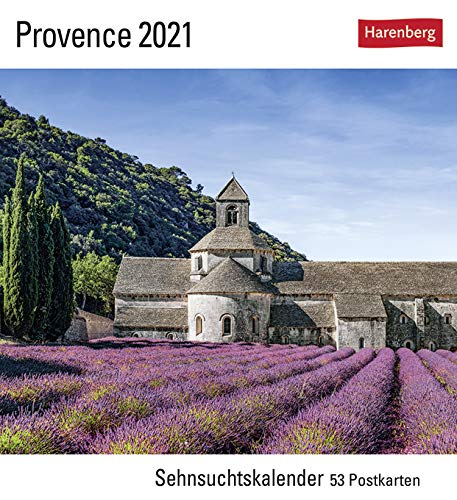 Sehnsuchtskalender Provence - Kalender 2021 - Harenberg-Verlag - Postkartenkalender mit 53 heraustrennbaren Postkarten - 15,8 cm x 18 cm von Harenberg