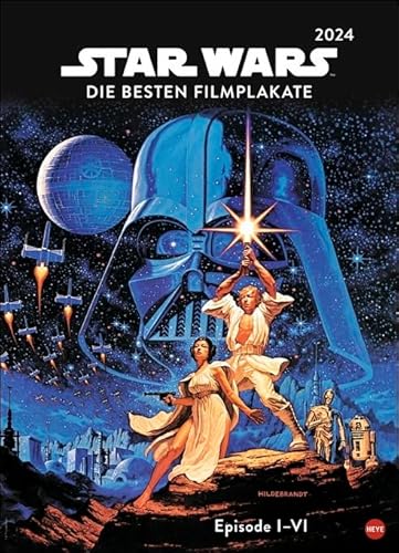 Star Wars - Die besten Filmplakate - Posterkalender - Kalender 2024 - Heye-Verlag - Wandkalender mit Kino-Postern - 49 cm x 68 cm von Harenberg