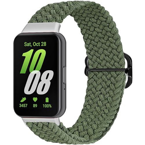 Harikiri Braided Armband mit Samsung Galaxy Fit 3,Elastische Sport Nylon Soloschlaufe Uhrenarmband für Samsung Galaxy Fit 3 SM-R390,Damen und Herren Harikiri Braided Armband mit Samsung Galaxy Fit 3,Elastische Sport Nylon Soloschlaufe Uhrenarmband für Samsung Galaxy Fit 3 SM-R390,Damen und Herren von Harikiri