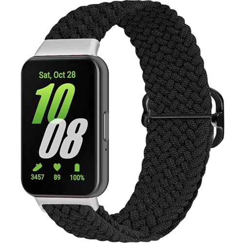 Harikiri Braided Armband mit Samsung Galaxy Fit 3,Elastische Sport Nylon Soloschlaufe Uhrenarmband für Samsung Galaxy Fit 3 SM-R390,Damen und Herren Harikiri Braided Armband mit Samsung Galaxy Fit 3,Elastische Sport Nylon Soloschlaufe Uhrenarmband für Samsung Galaxy Fit 3 SM-R390,Damen und Herren von Harikiri