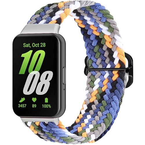 Harikiri Braided Armband mit Samsung Galaxy Fit 3,Elastische Sport Nylon Soloschlaufe Uhrenarmband für Samsung Galaxy Fit 3 SM-R390,Damen und Herren Harikiri Braided Armband mit Samsung Galaxy Fit 3,Elastische Sport Nylon Soloschlaufe Uhrenarmband für Samsung Galaxy Fit 3 SM-R390,Damen und Herren von Harikiri