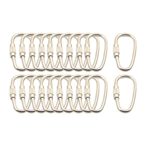 Harilla 20 Stück generische Schlüsselanhänger-Ringe, Schrauben, Verriegelungsteile, Edelstahl, DIY, Schnellverschluss, Hängeanhänger, Metallhaken, Karabiner Harilla 20 Stück generische Schlüsselanhänger-Ringe, Schrauben, Verriegelungsteile, Edelstahl, DIY, Schnellverschluss, Hängeanhänger, Metallhaken, Karabiner von Harilla