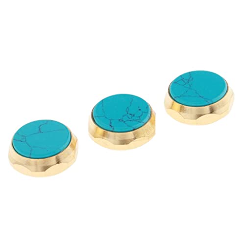 Harilla 3 Aluminium Trompete Fingerknöpfe DIY für Blechblasinstrumente, Blau von Harilla