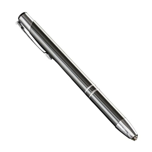 Harilla Kugelschreiberpresse, Kugelschreiber, Geschenk, 1,0 mm beleuchtete Spitze, Schreibstift, LED-Stiftlampe zum Notizenmachen im Büro, Studenten, grau von Harilla