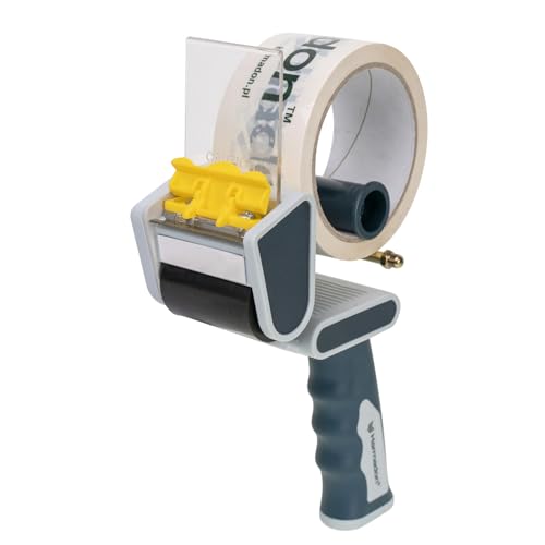 Harmadon Paketbandabroller für 2" Packband - Klebebandabroller 50mm - Abroller Klebeband mit LOW NOISE Geräuschreduzierungssystem - Paketklebeband Abroller - Packbandabroller - GFC-286 von Harmadon
