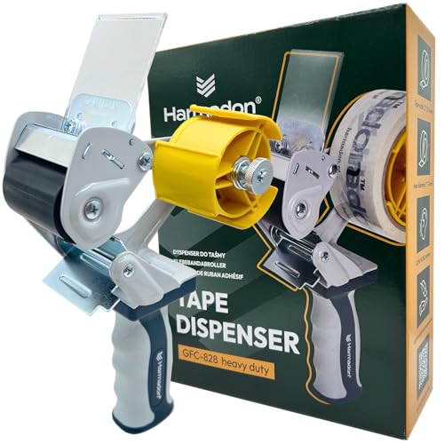 Harmadon Paketbandabroller für 2" Packband - Klebebandabroller 50mm - Abroller Klebeband mit LOW NOISE Geräuschreduzierungssystem - Paketklebeband Abroller - Packbandabroller - GFC-828 Harmadon Paketbandabroller für 2" Packband - Klebebandabroller 50mm - Abroller Klebeband mit LOW NOISE Geräuschreduzierungssystem - Paketklebeband Abroller - Packbandabroller - GFC-828 von Harmadon
