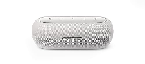 Harman Kardon Luna Bluetooth-Box in Grau – Tragbarer, wasserdichter Bluetooth-Lautsprecher – Bis zu 12 Stunden Akkulaufzeit von Harman Kardon