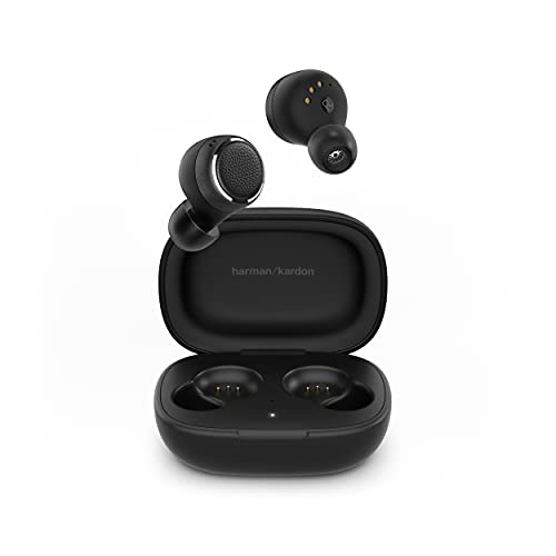 Harman Kardon Fly TWS In-Ear Bluetooth-Kopfhörer in Schwarz – Kabellose Ohrhörer mit integriertem Mikrofon – Musik Streaming bis zu 6 Stunden mit nur einer Akku-Ladung – Inkl. Ladecase von Harman