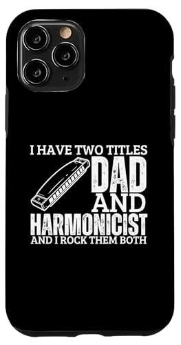 Harmonicist And Dad Proud Funny Men Mundharmonika Hülle für iPhone 11 Pro von Harmonica Gifts And Accessories For Harmonicists