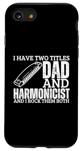 Harmonicist And Dad Proud Funny Men Mundharmonika Hülle für iPhone SE (2020) / 7 / 8 von Harmonica Gifts And Accessories For Harmonicists