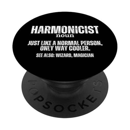 Harmonicist Definition Stolzer Lustiger Mundharmonika-Spieler PopSockets Klebender PopGrip Harmonicist Definition Stolzer Lustiger Mundharmonika-Spieler PopSockets Klebender PopGrip von Harmonica Gifts And Accessories For Harmonicists