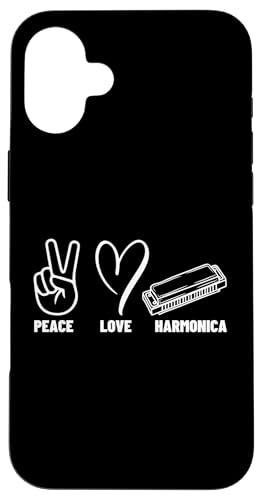 Harmonicist Peace Love Mundharmonika Männer Frauen Mundharmonika Spieler Hülle für iPhone 16 Plus Harmonicist Peace Love Mundharmonika Männer Frauen Mundharmonika Spieler Hülle für iPhone 16 Plus von Harmonica Gifts And Accessories For Harmonicists
