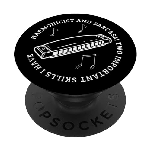 Harmonikaspieler und Sarkasmus Lustiger Mundharmonikaspieler PopSockets Klebender PopGrip von Harmonica Gifts And Accessories For Harmonicists