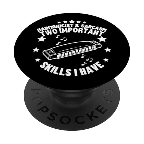 Harmonikaspieler und Sarkasmus Lustiger Mundharmonikaspieler PopSockets Klebender PopGrip von Harmonica Gifts And Accessories For Harmonicists