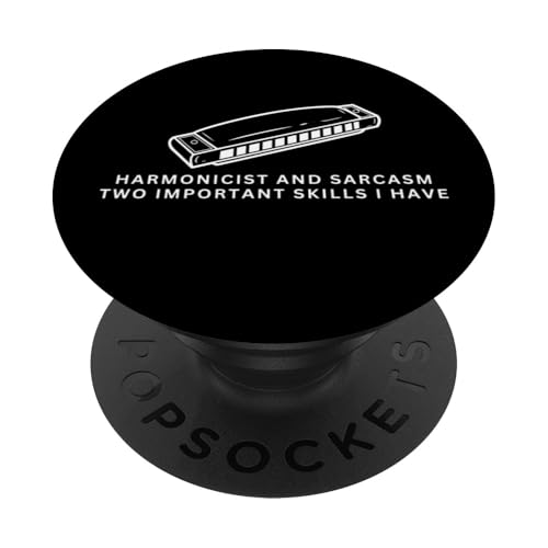 Harmonikaspieler und Sarkasmus Lustiger Mundharmonikaspieler PopSockets Klebender PopGrip von Harmonica Gifts And Accessories For Harmonicists