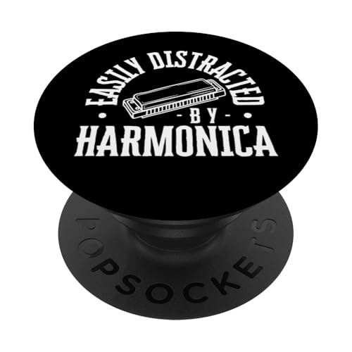 Leicht abgelenkt von Mundharmonika, lustiger Mundharmoniker PopSockets Klebender PopGrip Leicht abgelenkt von Mundharmonika, lustiger Mundharmoniker PopSockets Klebender PopGrip von Harmonica Gifts And Accessories For Harmonicists