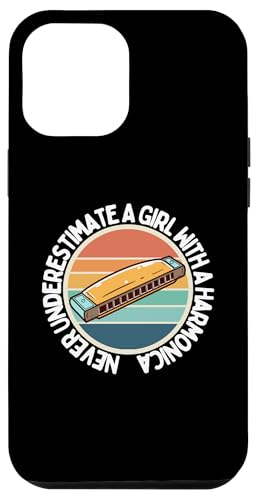 Unterschätzen Sie nie ein Mädchen mit einem Mundharmonika-Mundharmoniker Hülle für iPhone 12 Pro Max von Harmonica Gifts And Accessories For Harmonicists