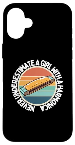 Unterschätzen Sie nie ein Mädchen mit einem Mundharmonika-Mundharmoniker Hülle für iPhone 16 Plus Unterschätzen Sie nie ein Mädchen mit einem Mundharmonika-Mundharmoniker Hülle für iPhone 16 Plus von Harmonica Gifts And Accessories For Harmonicists